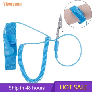 （Yiwuyuan）Anti Static Bracelet Electrostatic ESD Discharge Cable Reusable Wrist Band Strap