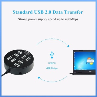【Available】8 PORT USB HUB Powered Desktop USB 2.0 Splitter Adapter Hub Windows Mac