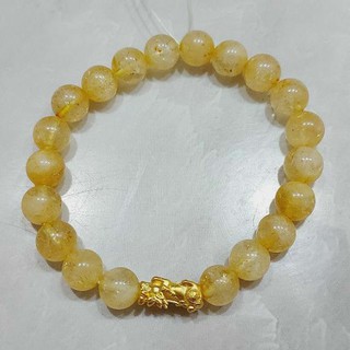 Precious Citrine Stone with 24K REAL GOLD