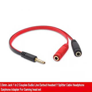 3.5mm Jack Audio Splitter Audio Cable 1 Male to 2 Female Mic splitter Aux Cable Splitter Adapter