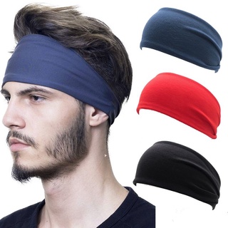 【HOT】Summer Sports Headband Men and Women Headband Korean Headwear Wide-Brimmed Scarf Sweat-Absorbent Headband Cool Running Headband