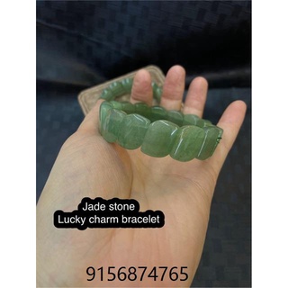 Jade stone lucky charm bracelet