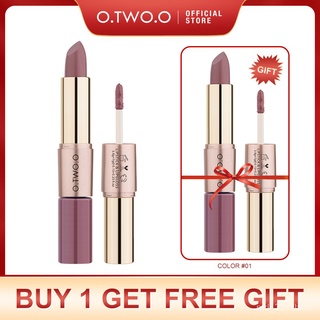 O.TWO.O 12 Colors Easy to Wear Matte Lipstick (2 In 1) (buy 1 get free 10