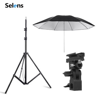Selens Light Stand+Flash Bracket Mount Umbrella Flash Speedlite Accessories Kit