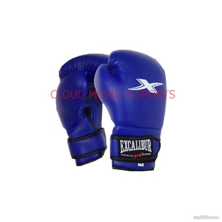 ✚℡【Happy shopping】 Excalibur Boxing Gloves Blue 14oz