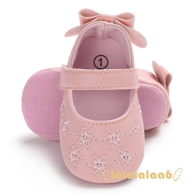 LA6-Baby Newborn Toddler Girl Crib Shoes Pram Soft Sole (6)
