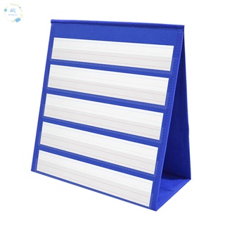Desktop Pocket Chart Teaching Double-sided Self-standing Foladble for Classroom