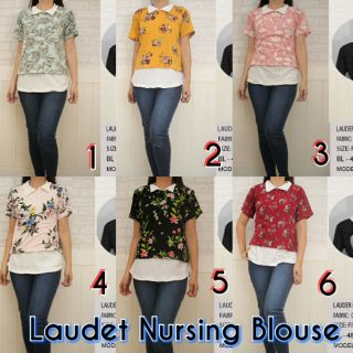 LAUDET Nursing Maternity Blouse Top Freesize (1)