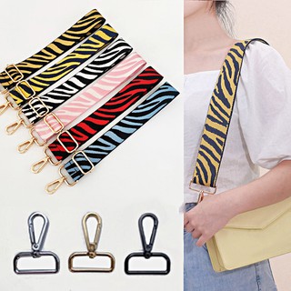 DDCCGGFASHION Contrast Color Bag Strap Bag Accessories Wide Shoulder Strap Bag Strap Zebra Pattern Bag Strap