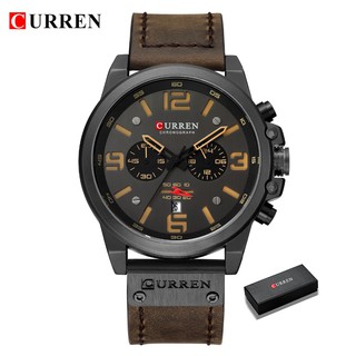 Curren Men Watches Top Brand Fashion Luxury Quartz Leather Military Waterproof 8314