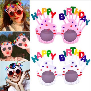 HOME AND LIVINGPARTY NEED♟glassessunglasses✼✓senvenday Happy Birthday Funny Sun Glasses Plastic pa