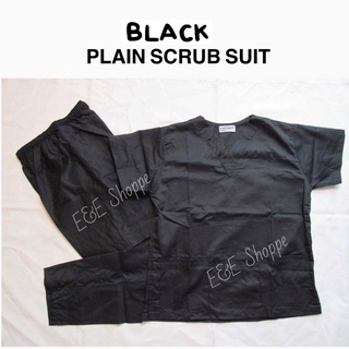 Lacoste cotton black plain scrub suit