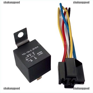 SKPH 1X DC 12V Car SPDT Automotive Relay 5 Pin 5 Wires w/Harness Socket 30/
