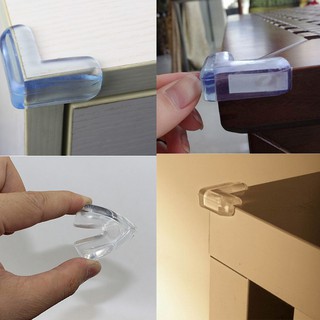 GONGJING5 4pcs Clear Table Desk Corner Edge Guard Cushion Baby Safety Bumper Protector1s