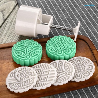 cozy Three-dimensional Thickened Plastic Material Moon Cake Mould Flowers and Grass