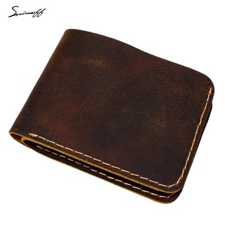 Smirnoff Genuine Leather Men Wallet for Rouble Handmade Slim