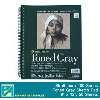 Strathmore Toned Gray Sketch Pad (9" x 12") 400 Series, 412-109