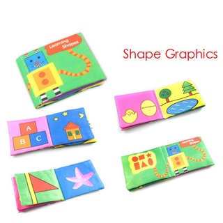 【Ready Stock】▨6 Pcs/set Soft Cloth Book Colorful Infant Baby Educational Toys (8)