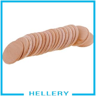 [HELLERY] 20pcs Natural Round Unfinished Wood Embellishments for DIY Art Crafts 36mm