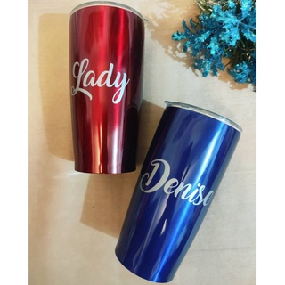 Personalized Big Stainless Venti Tumbler with straw hole on the lid