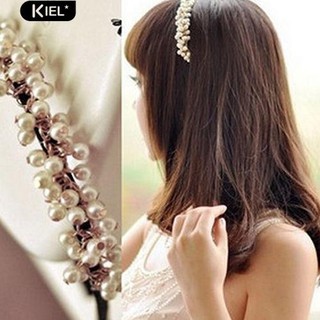 Kiel Women's Korean Style Elegant Sweet Imitation Pearl Hair Hoop Band Headband