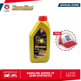 Caltex Havoline Super 4T Semi Synthetic SAE 10W40 1 Liter with FREE CAP