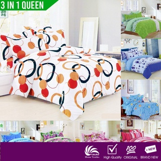 【Ready Stock】◆∈◘Celina Home Textiles 3 in 1 Queen Cotton Bed Sheet Premium Quality Set