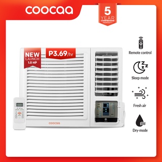 Coocaa AW10N-1 Aircon Air Purify Window Type 1.0hp Remote R32 Side Discharge 220-230V, 1Ph, 60Hz (1)