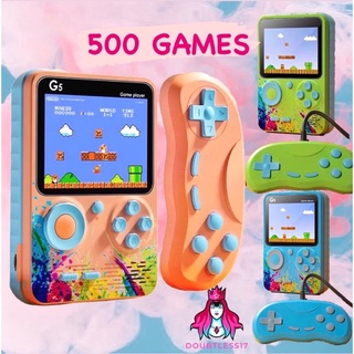 ❇◕¤500 Games Gameboy Macaron Splash! Retro FC handheld portable rechargeable game console for kids g