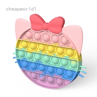 Fidget Sensory Toy Fidget Toys Hello Cat Kitty Fidget Toys Push Pop Bubble It Fidget Sensory Toy Rainbow