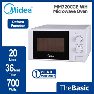 MIDEA/PENSONIC Microwave Oven 20L Defrost Function (MM720CGE , MM720CGE-WH , PMW-2004 , PMC2004)