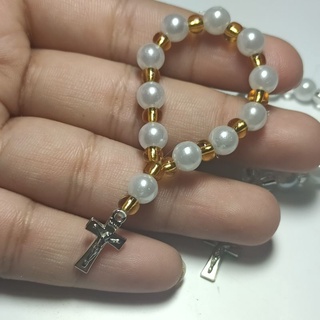 Pearl Elastic Mini Rosary DIY Gift Souvenirs