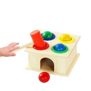 Small hammer case toy Wooden Ball Game Educational toy Activity