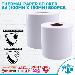 Waybill Sticker Thermal Paper A6 100mm x 150mm 500pcs - Officom Label paper Sticker