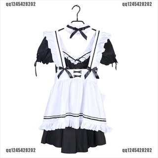 (JQ---NEW)Cute Lolita French Maid Dress Girls Woman Anime Cosplay Party Costumes (4)