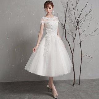 ✐✺Off-shoulder Light Wedding Dress 2021 Korean Bridal