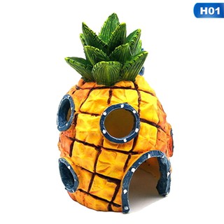 Spongebob Pineapple House Fish Tank Aquarium Ornament Decor (2)