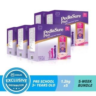 Pediasure Plus Strawberry 1.2KG For Kids Above 3 Years Old Bundle of 5