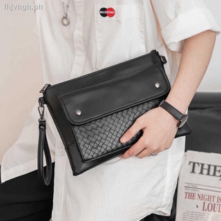 2021 new business casual woven clutch bag Korean street men s clutch bag IPAD bag shoulder bag trend