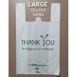 100pcs Biodegradable Thank you plastic bag (2)