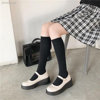 ♟❀Spring new Mary Jane shoes female retro soft girl small leather Japanese buckle single flat platform women s