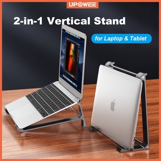 2 in 1 Laptop Stand, Tablet iPad Stand Vertical Laptop Holder Aluminium Alloy Laptop Table Laptop