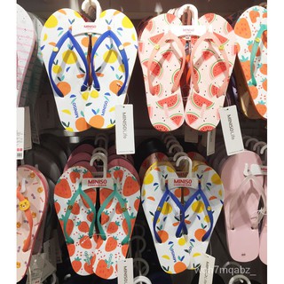 MINISO Fruit Series Refreshing Summer Women's Flip Flops Beach Slippers Holiday Flip-Flops (1)