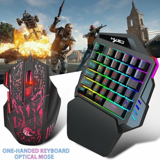 Game computer keyboard mouse headset35 Keys One-Handed Game Gaming Keyboard LED Color Backlight