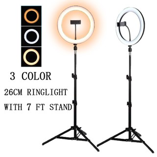 Ring Light 10"/26cm LED Ringlight With 210cm Tripod Stand CPHolder For Makeup Photography Selfie