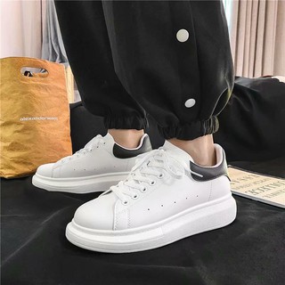 【3 Color】High quality Korean fashion Men's casual Heighten Low Cut Sneaker mens white rubber flat bottom sports shoes