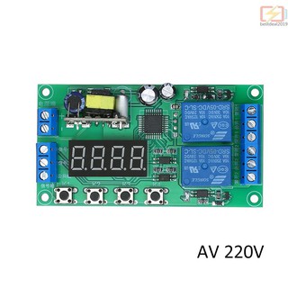 Ready Stock B & D 2 Channel Timer Delay Relay Module AC 220V LED Display 0.01s~999min Adjustable Pulse Trigger Power Off Circulation Timing Switch Circuit Automatic Control
