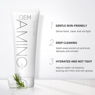 Aliver Amino Acid Facial Cleanser Oil Control Skin Care Dry Skin Acne Elimination Shrinks Pores 120g (2)