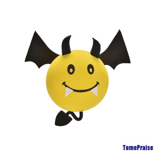 (TomePraise) 1 Pcs Yellow Devil Antenna Topper Eva Decorative Car Topper Balls