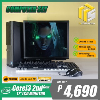 COMPUTER SET INTEL CORE I3 2ND GEN 17" INCHES MONITOR (1)